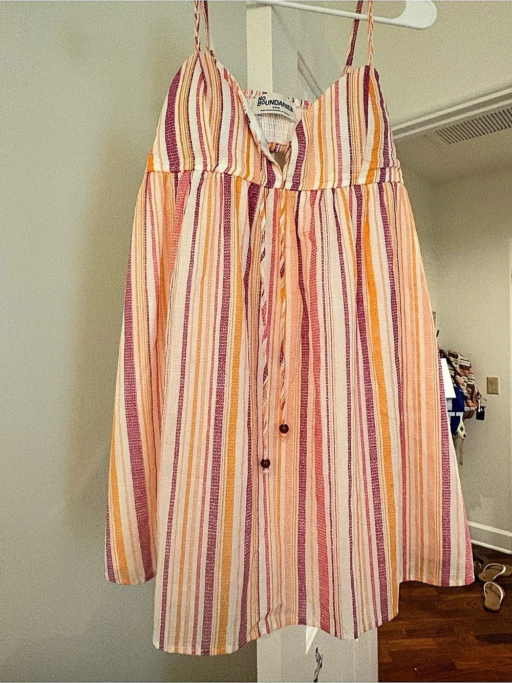 No Boundaries Striped Dress in Pink & Orange Size Medium (8-10)
